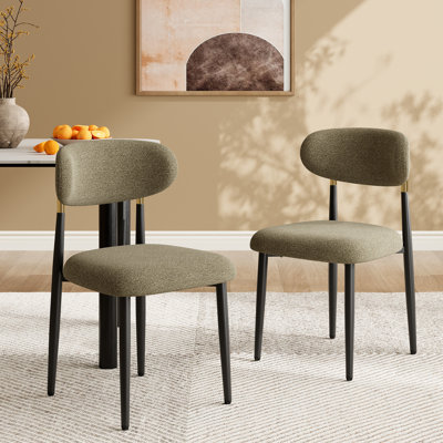 Chaise d'appoint rembourrée avec structure en métal