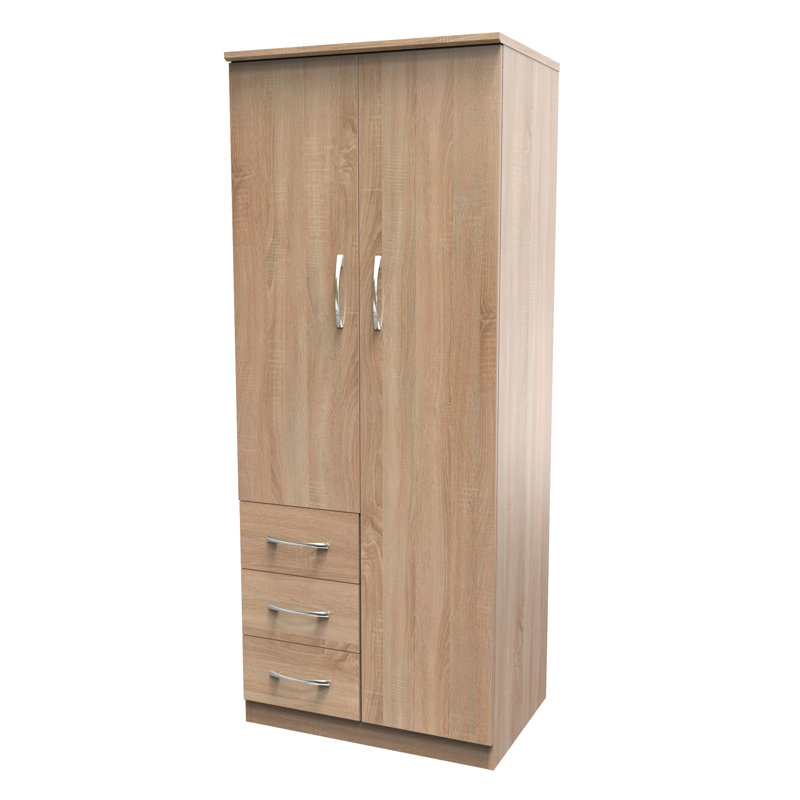 Tabathe Manufactured Wood Wardrobe, Bardolino Oak