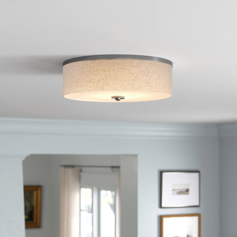 Arnella Linen LED Flush Mount