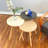 Set Of 3 Round Pastel Colour Nesting Tables