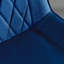 Palermo Velvet Modern Dining Chairs with Tapered Metal Legs & Quilted Diamond Stitching-2027517391-2145562146
