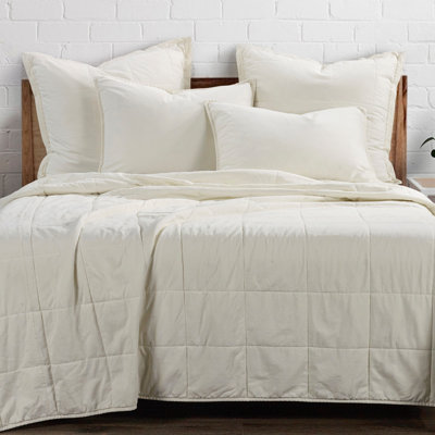 Cotton Canvas Stonewashed Coverlet Set
