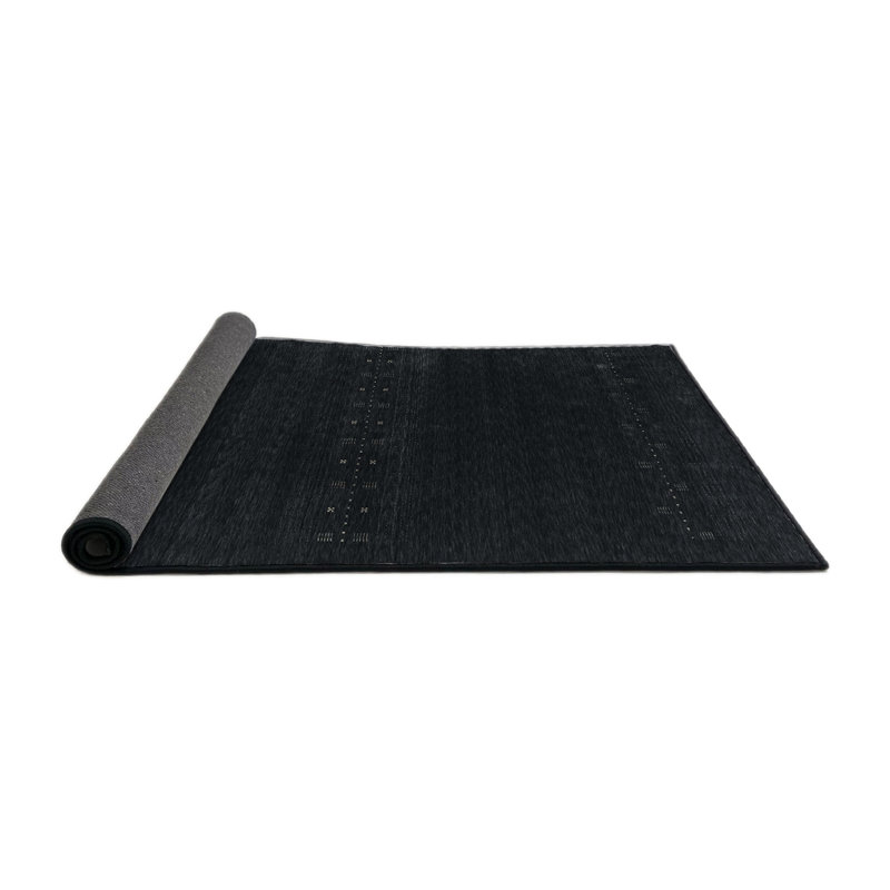 Tapis contemporain noir, Rond 4 pi
