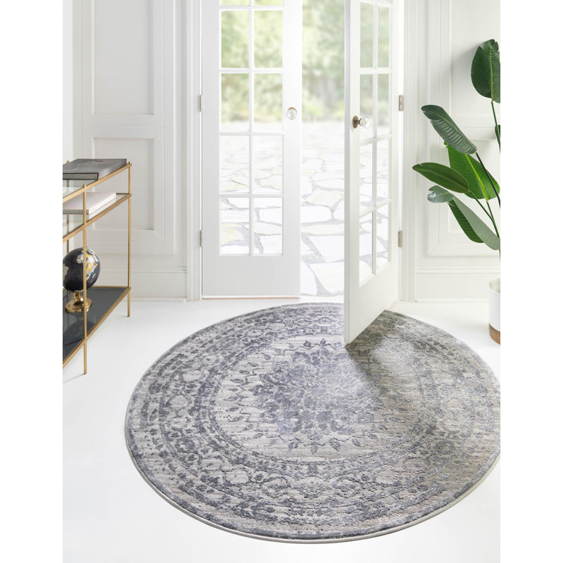 Glencoe Abstract Indoor Rug, Round 5'3"