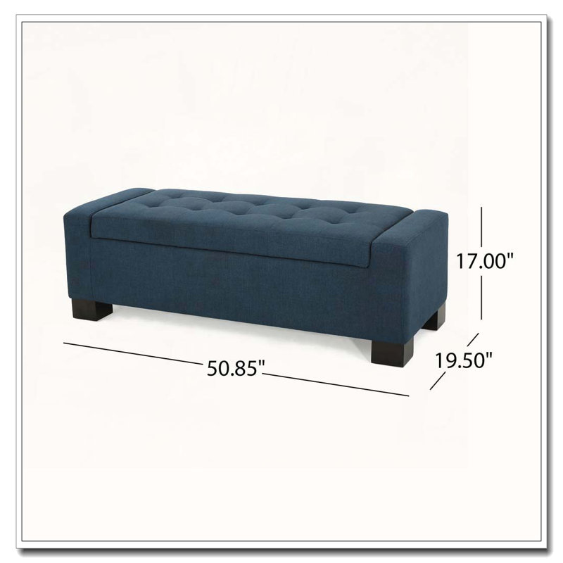 Repose-pieds avec banc de rangement en tissu