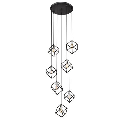 Luminaire suspendu géométrique à 7 lumières Grgies