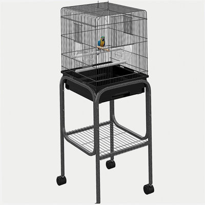 Cage à oiseaux intérieure en métal, cage à perroquet, volière à oiseaux