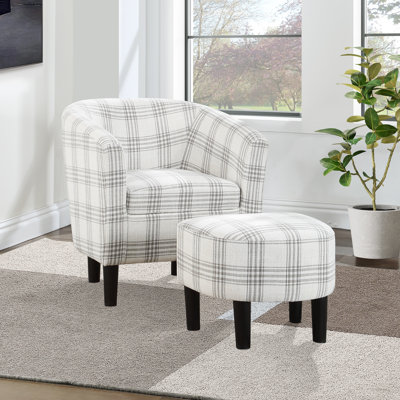 Fauteuil demi-tonneau avec repose-pieds Anges