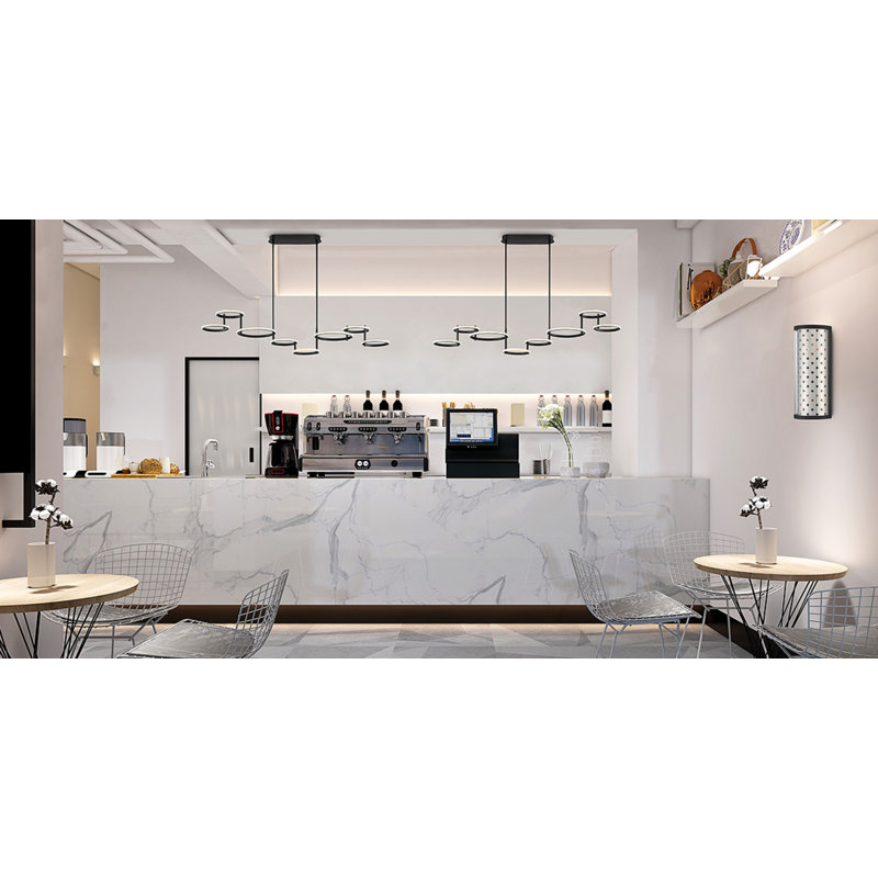 8l LED  Chandelier,Matte Black