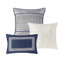 Édredon bleu marine 7 pièces - avec coussin en microfibre doux et détails plissés-126363501-126363504