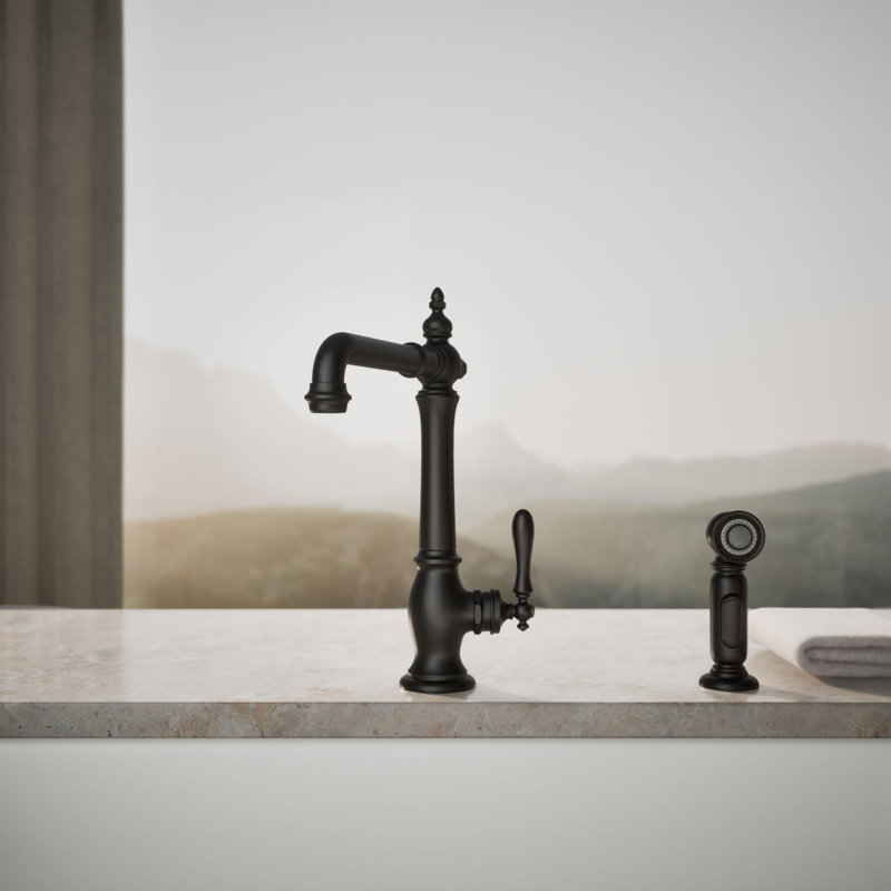 Artifacts® Single Handle Kitchen Sink Faucet with Accessories, Oil Rubbed Bronze