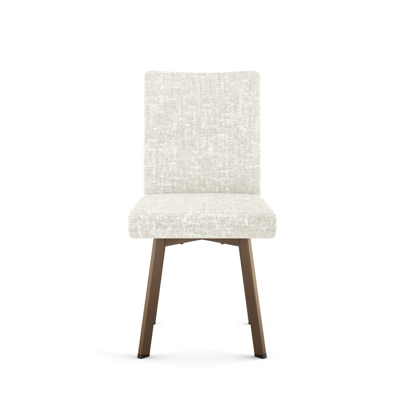 Chaise rembourrée Lykins, Bronze, Blanc et crème