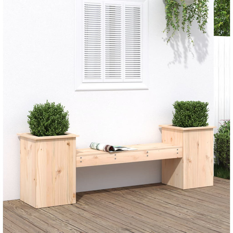 Maineville Solid Wood Outdoor Bench, Brown