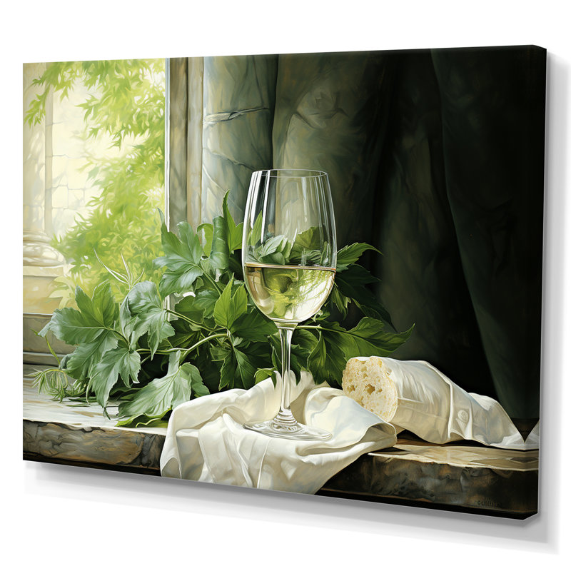 Pinot gris vert - art mural vin, H 30 po x l 40 po x P 1,5 po, Toile tendue