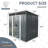Outdoor Metal Storage shed with Lockable Sliding Doors and Transparent plate for Garden, Lawn-111523071