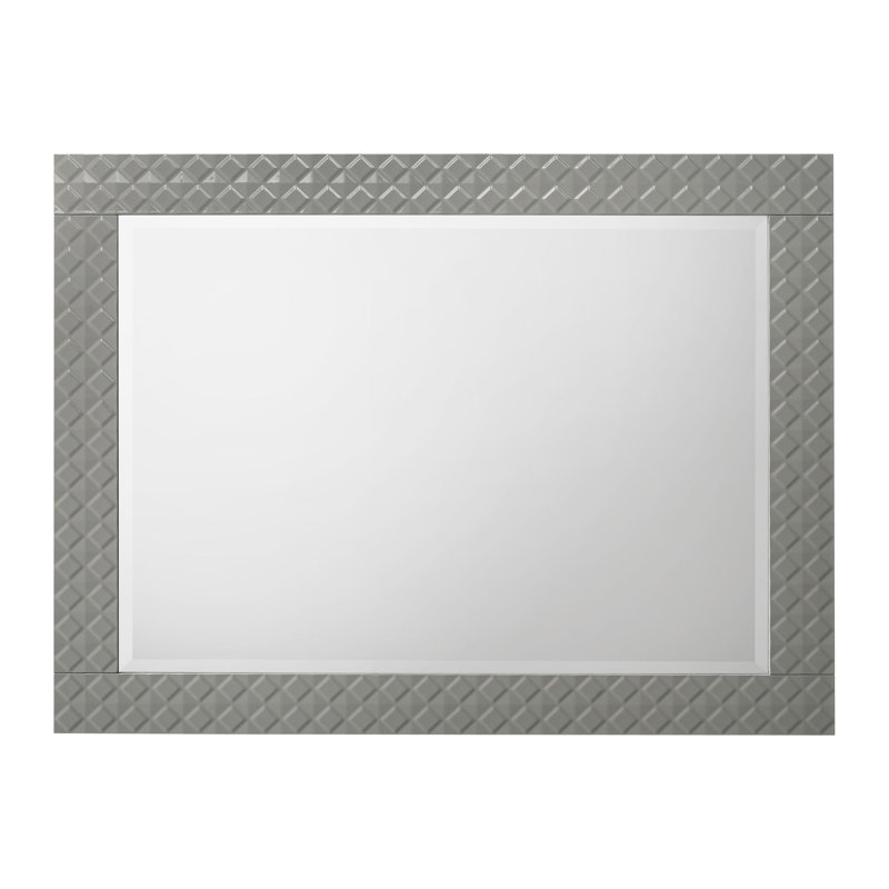 Commode miroir gris ultrabrillant