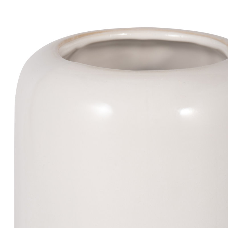 Vase en céramique moderne avec détails texturés - pièce décorative contemporaine au design épuré et à la fabrication durable