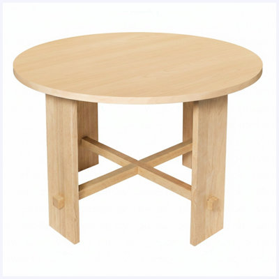 Solid Wood Dining Table, Natural Finish Indoor Dining Table for Kitchen, Dining Room, Living Room