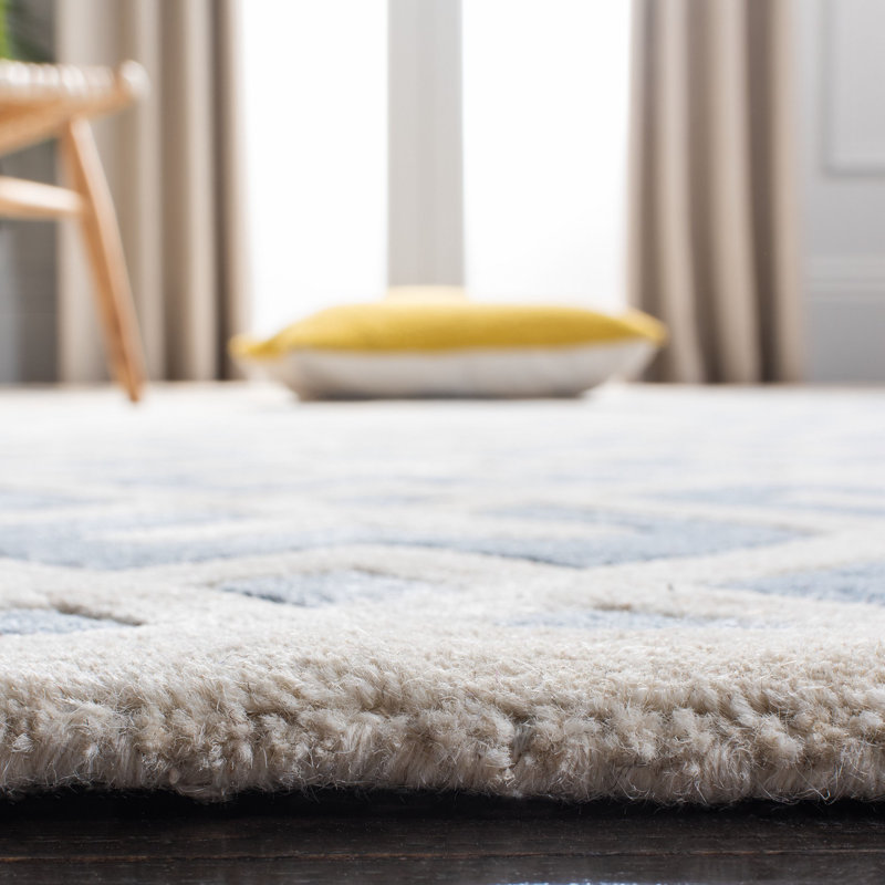 Teresita Hand Tufted Wool Geometric Rug, Rectangle 4' x 6'