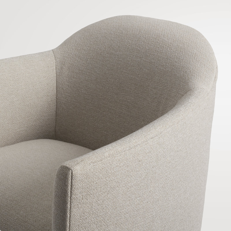 About Face Swivel Armchair, Sanford Natural Linen