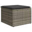  Tabouret de jardin Tabouret de jardin compact en rotin PE gris durable-1905180004-1905180007