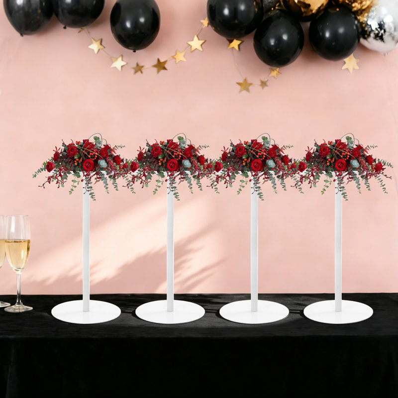 4 pièces de support de fleurs de mariage en métal simple et moderne pour centres de table de mariage, fête d'anniversaire, décorations de la Saint-Valentin