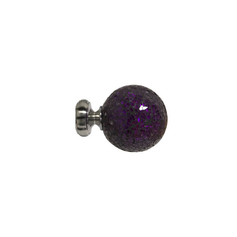 Mosaic Finial, Purple/Chrome
