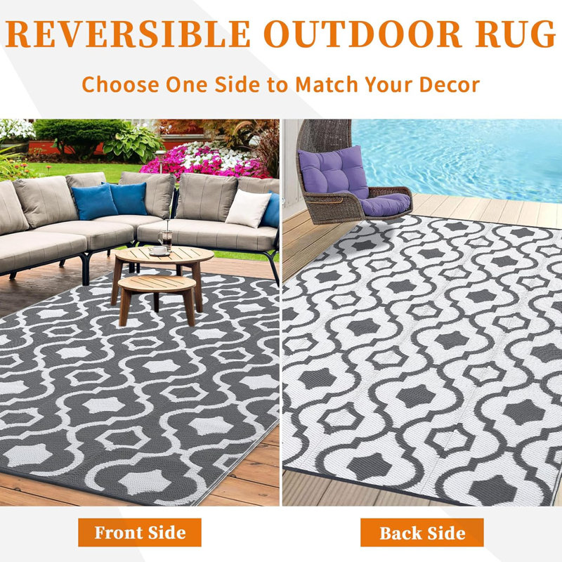 Tapis d'extérieur pour patio, Rectangulaire 8 pi x 10 pi