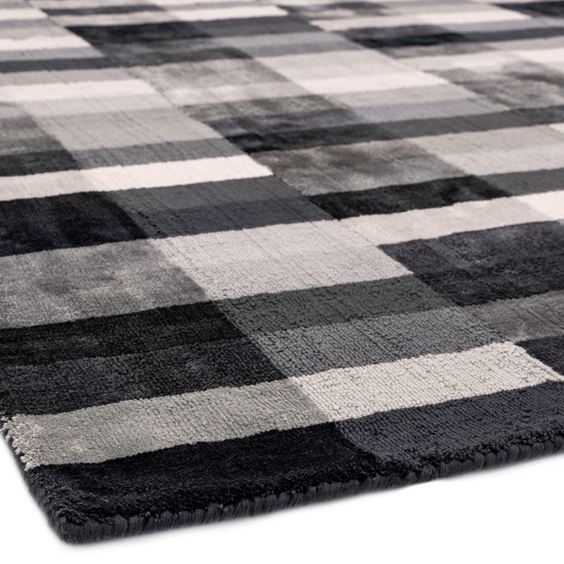 Aquavia Striped Viscose Hand Woven Area Rug, Rectangle 200 x 300cm