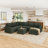 Brunella Corduroy Sleeper Sectional-1503454834