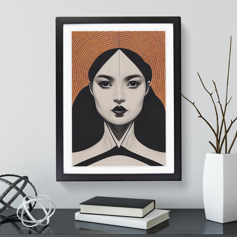 XV1022-79X A Magnetic Woman - Single Picture Frame Print, 64cm H x 46cm W, Black