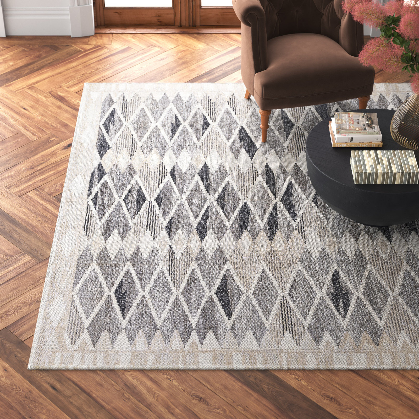 Gilson Hand-Woven Geometric Rug, Rectangle 8' x 10'