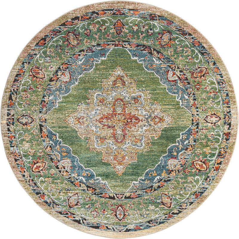 Mekalah Oriental Indoor Rug, Round 7'10"