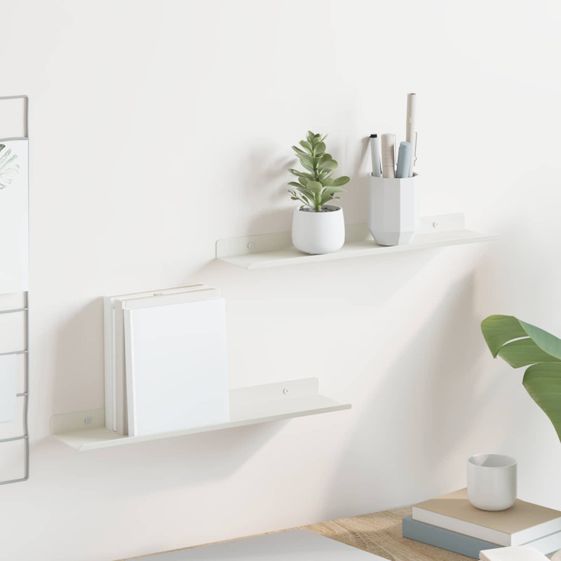Steel Floating Shelf, White