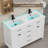 Manrique Sharee 48" Double Sink Bathroom Vanity With Resin Top, Anti-shock, Water Saving Faucet, Pop Up Drain-1283855379