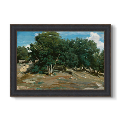 " Fontainebleau: Oak Trees At Bas-Bréau, C. 1830-1835-Jean-Baptiste " by Jean-Baptiste-Camille Corot