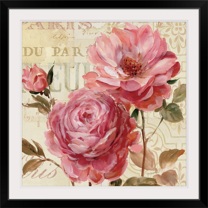 " Harmonious VI " by Lisa Audit, Black Frame, 24" H x 24" W x 1" D