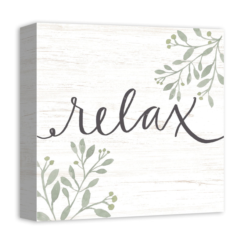 Relax, art textuel sur toile tendue