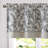 Linen Floral Rod Pocket Farmhouse Double Layered Valance for Kitchen Bathroom-606881993