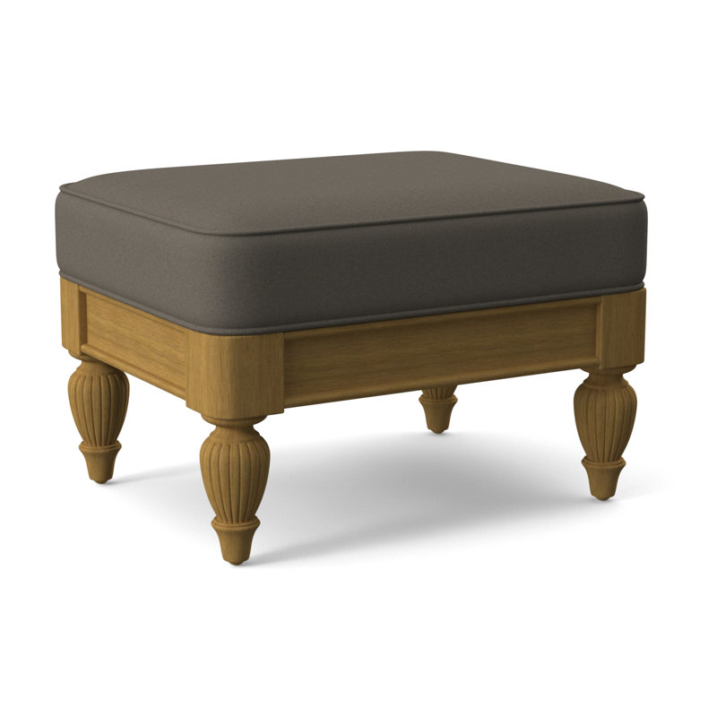 Grand View Ottoman, Bisque Finish, Gray Sugar Performance; 0863-84
