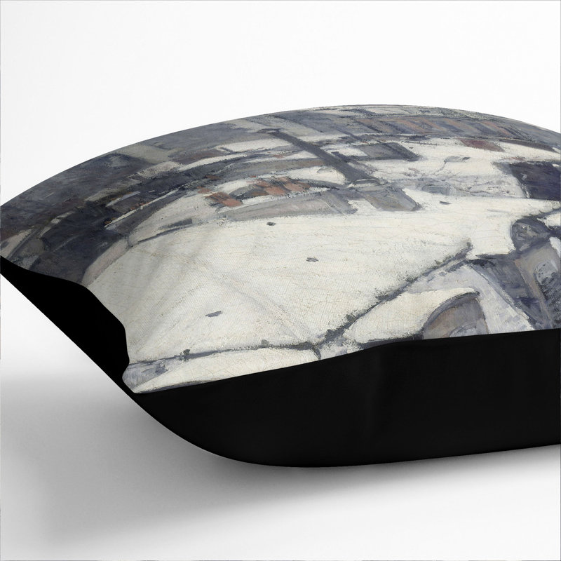 Rooftops in the Snow Vol.2 Scatter Cushion, Black, 40cm H x 40cm W x 15cm D