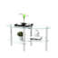 Transparent Glass Coffee Table With Stainless Steel Leg - 3-Layer Oval For Living Room, And Functional Room Leg, Spacious Design