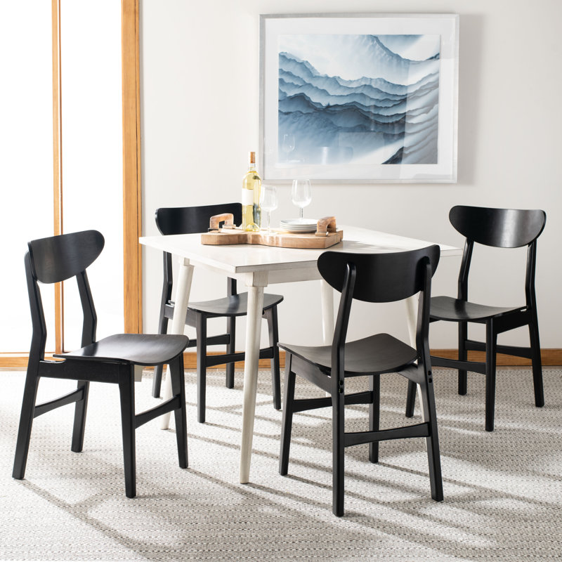 Yeldell Retro Dining Chair, Black