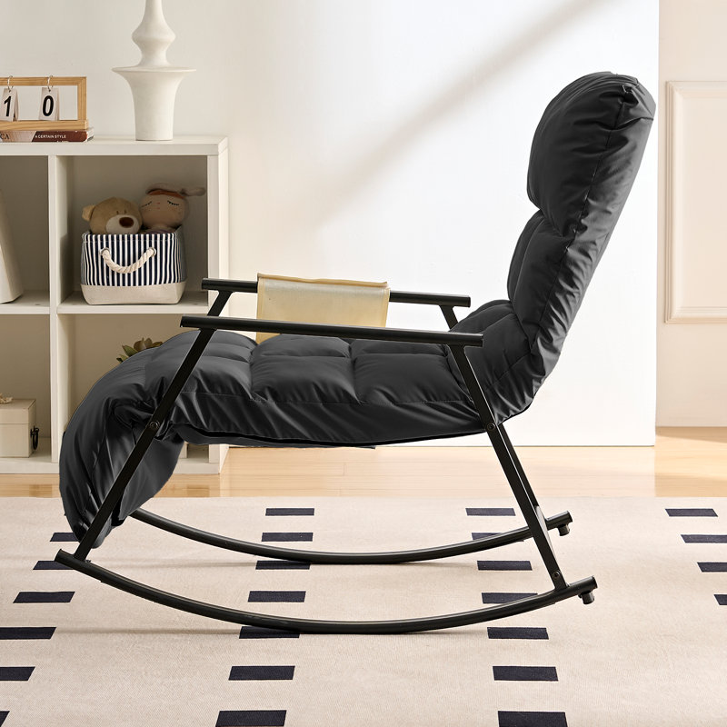 Fauteuil inclinable moelleux avec dossier alvéolaire de massage - support lombaire et repose-pieds réglables à 4 positions, poches de rangement latérales, cadre en acier robuste