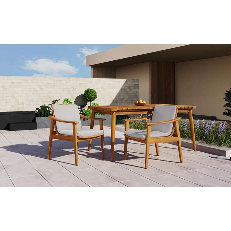 Ensemble de 2 chaises de patio, Gris