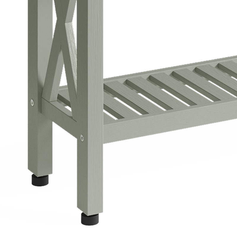  Buffet rectangulaire d'extérieur et console, Gris
