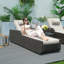 Elia Outdoor Wicker Chaise Lounge Set with Table , Cushion Included-17063382