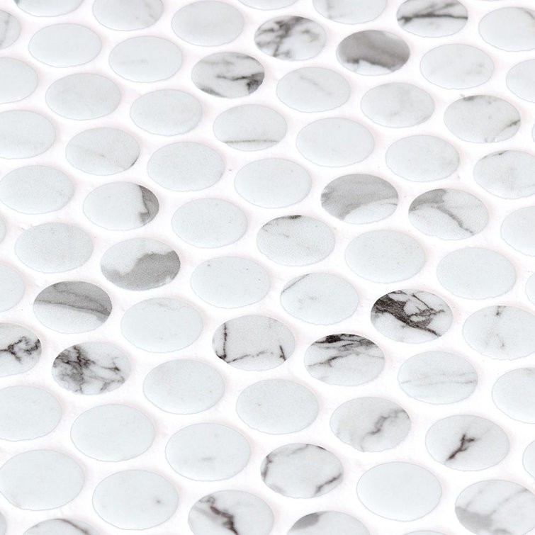 Spectrum Classic Penny Round 3/4" Recycled Glass Floor and Wall Mosaic