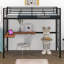 Lit mezzanine en métal avec bureau Dilana-1011321430