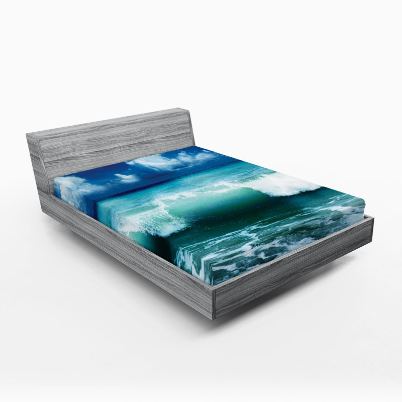 Ensemble de 2 draps-housse Ambesonne Ocean, Drap-housse pour lit double